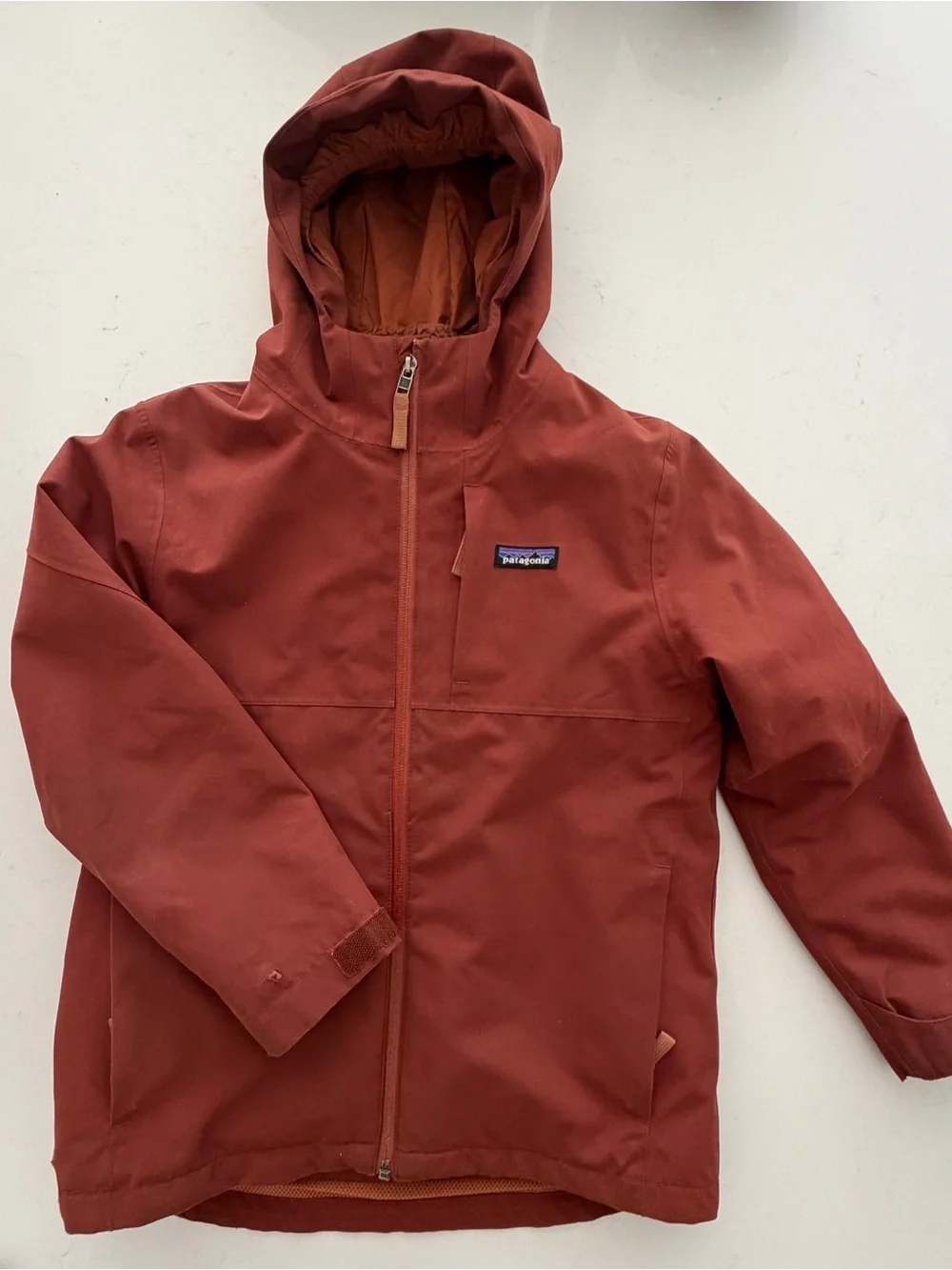 Patagonia Kids 4-in-1 Everyday Jacket in Rust Red size Small (7/8)